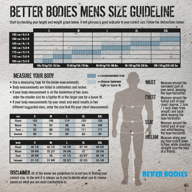 Size Guide -Better Bodies