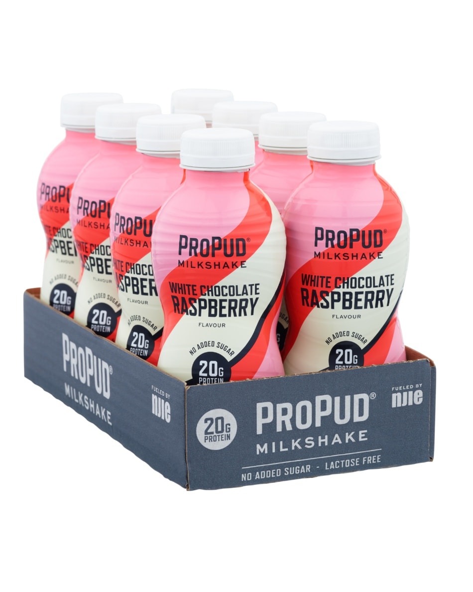 NJIE ProPud Milkshake - White Chocolate Raspberry 8x330ml