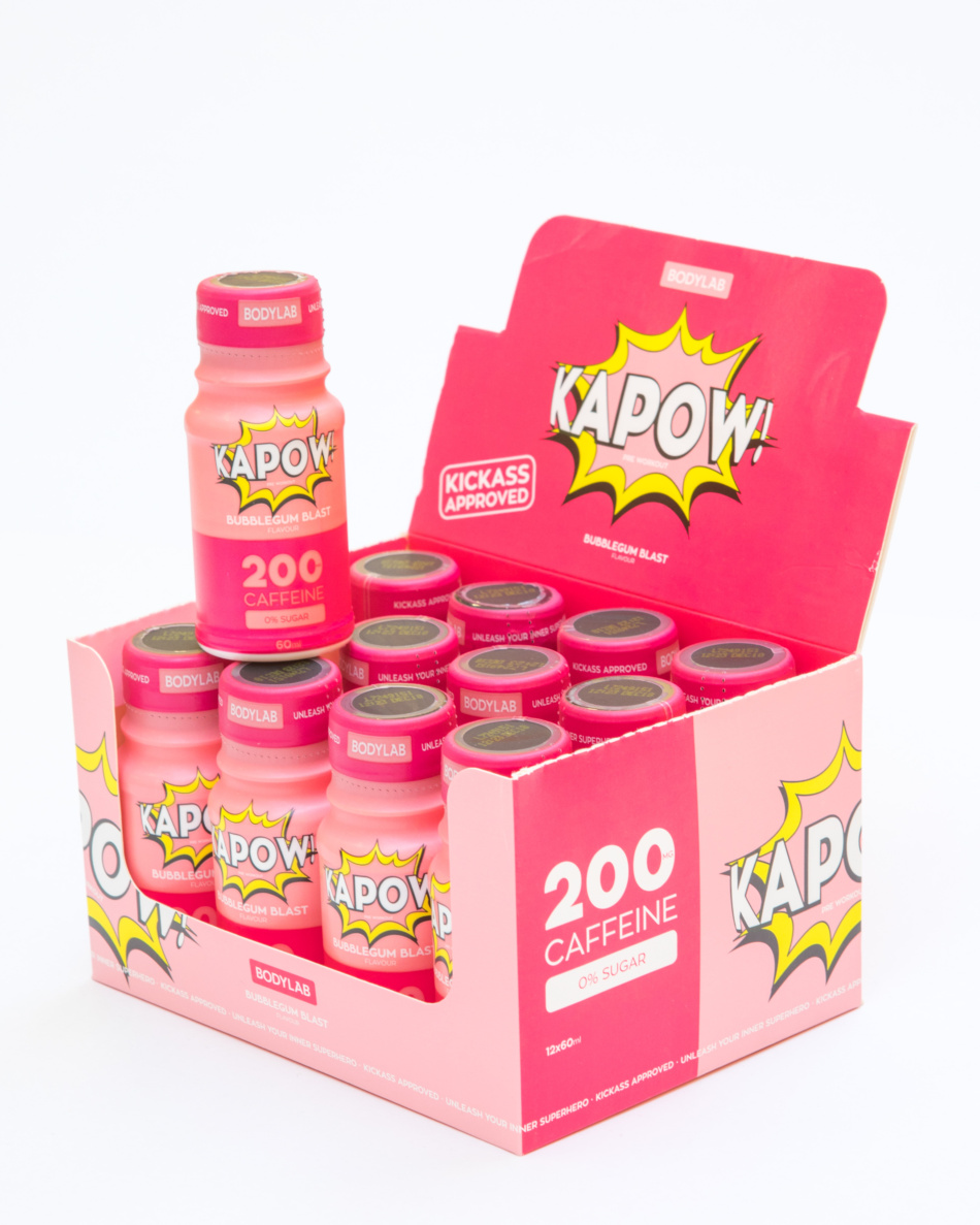 Bodylab KAPOW! Pre Workout Shot Bubblegum Blast 12x60ml