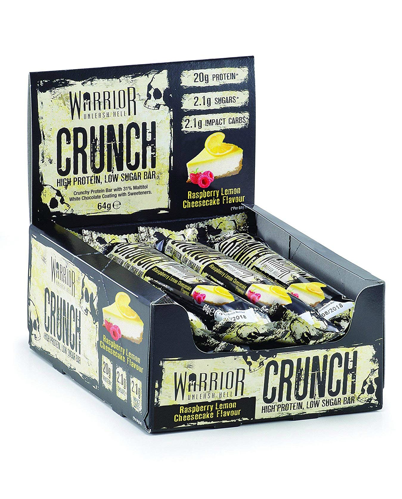 Warrior Crunch Bar Raspberry Lemon Cheesecake 12x64g