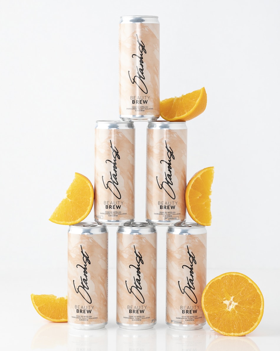 Stardust Beauty Brew - Collagen Energy Drink - Orange Crush 6x330ml