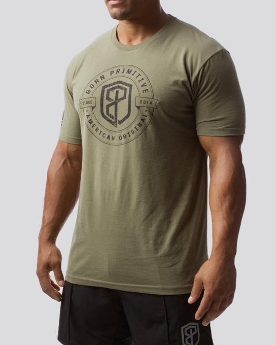 Born Primitive American Original T Shirt Military Green Tightsno 