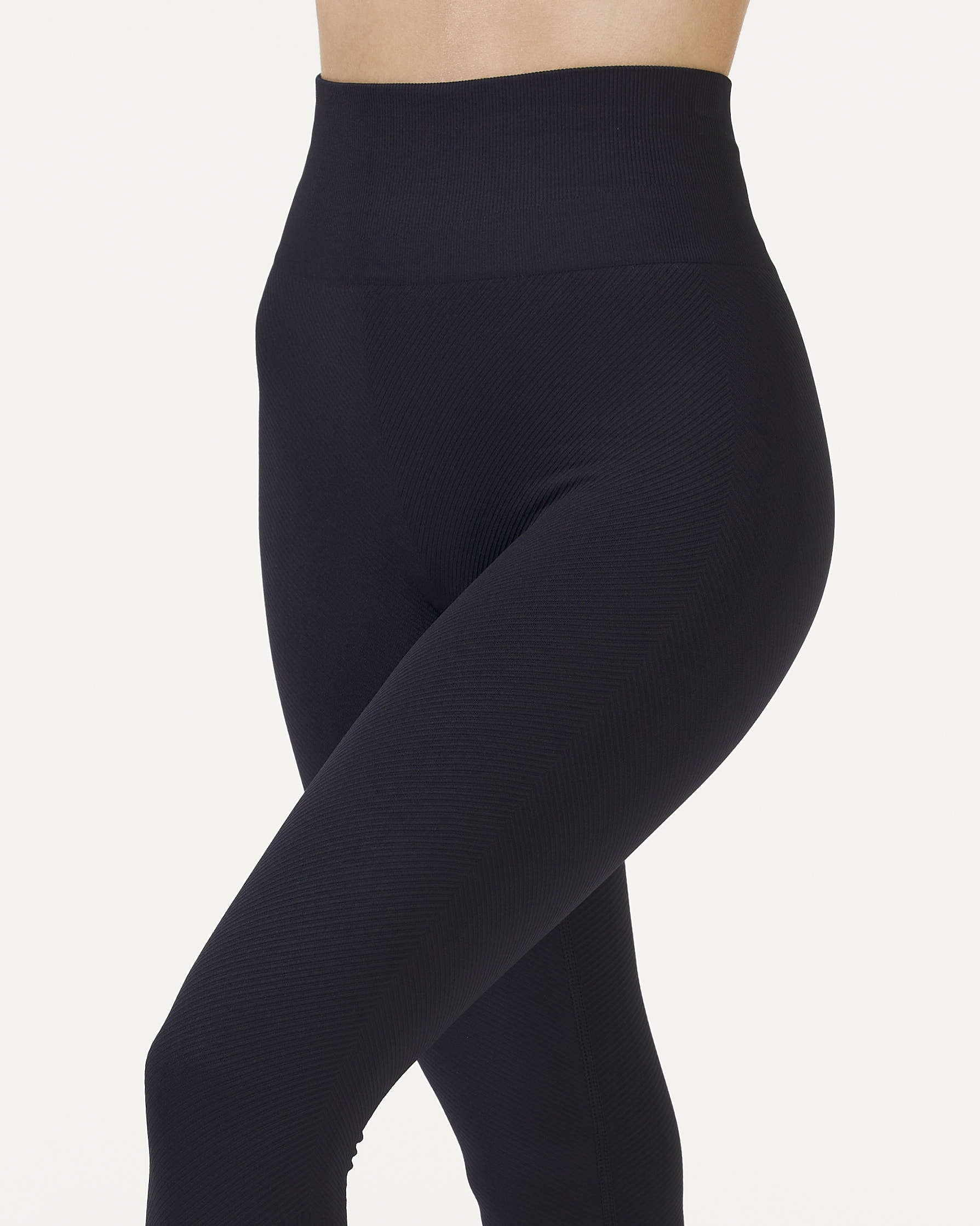 SPANX LOOK AT ME NOW Seamless Cropped LEGGINGS BLACK-20099R-Size XL-PERFECT