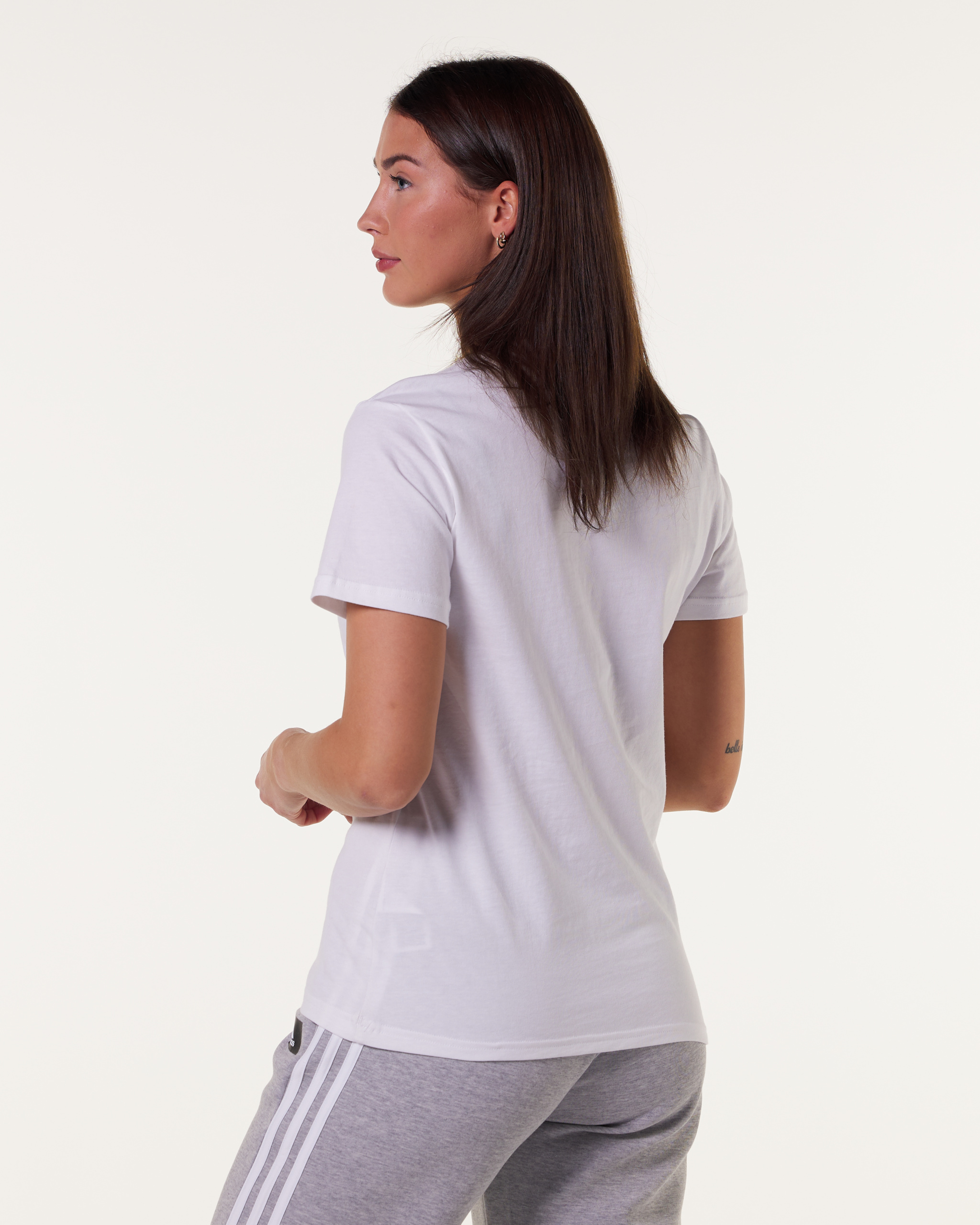 Adidas Tee White Logo Essentials Loungewear