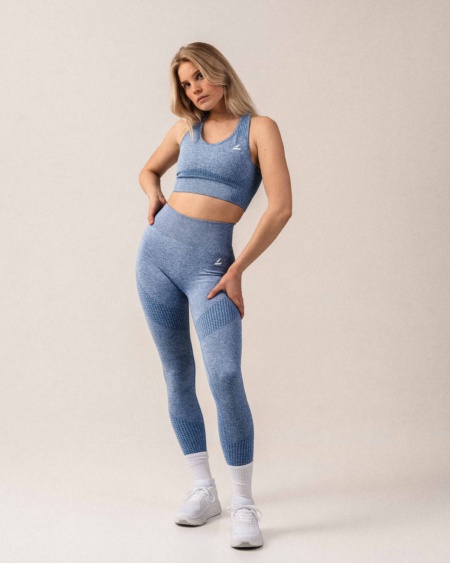 LEVITY Phase Seamless Tights Blue Tide Marl